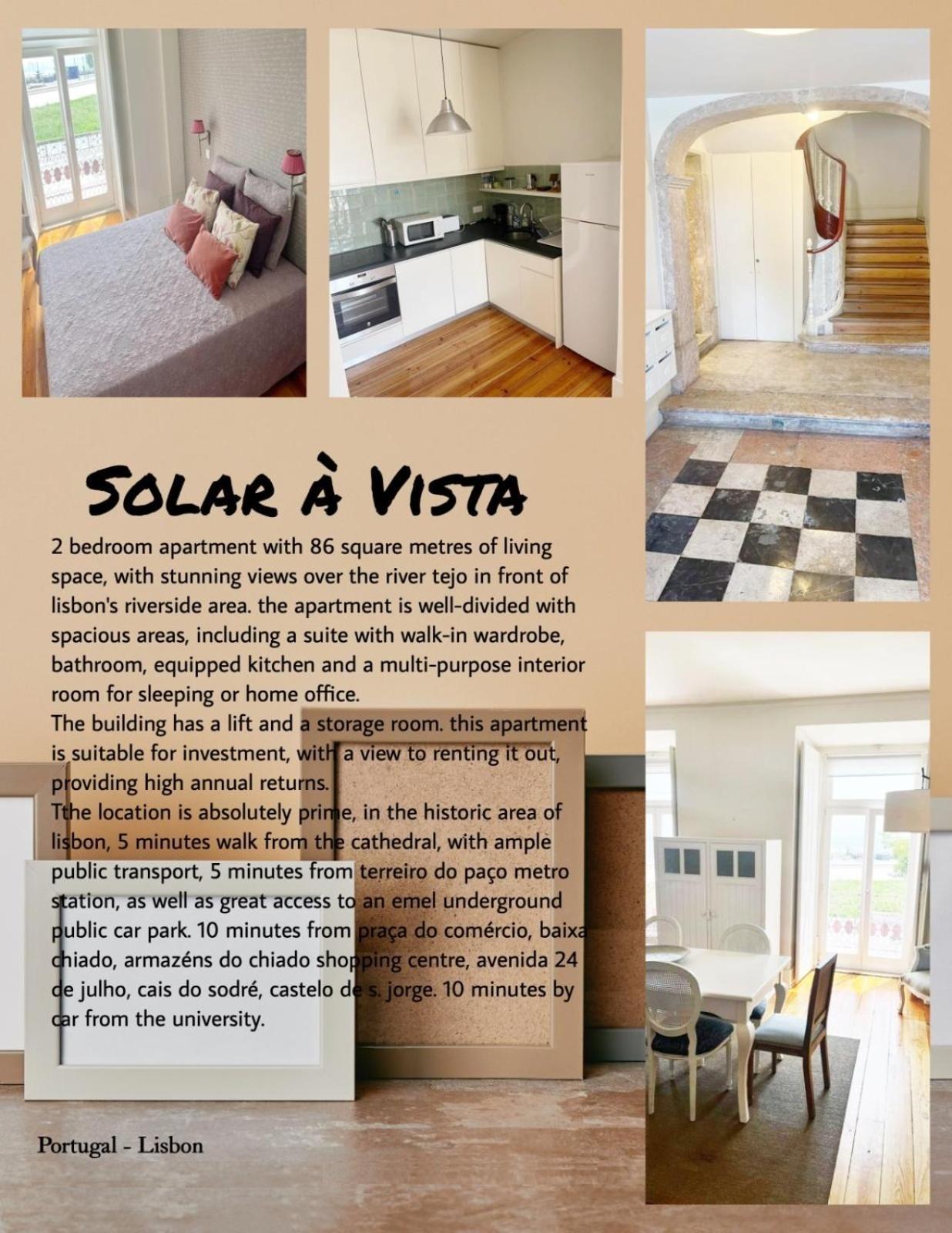 Solar A Vista Leilighet Lisboa Eksteriør bilde